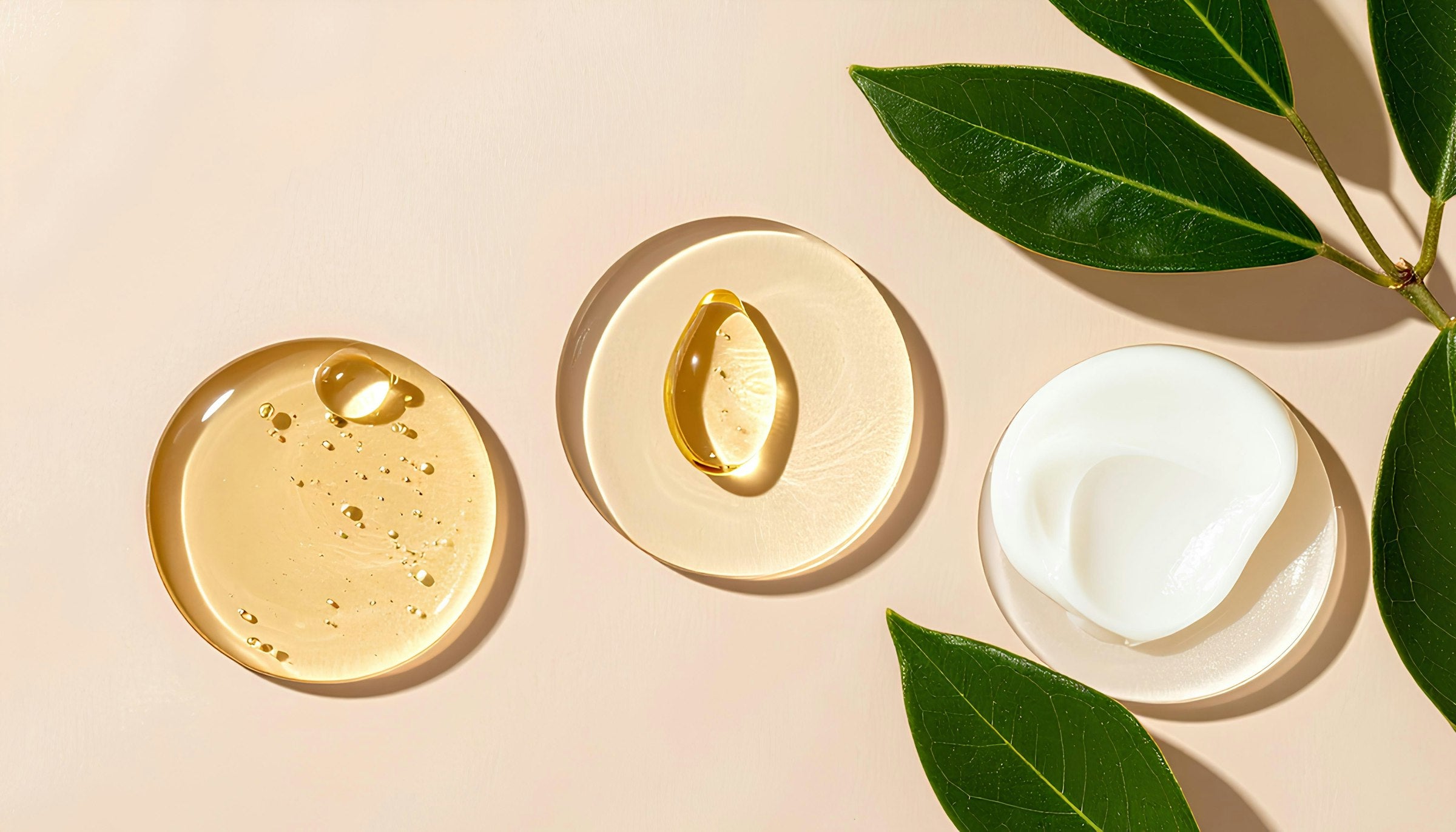 Sanftes Skincare Flatlay in Beige